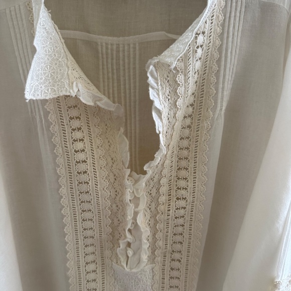 JOHNNY WAS White Cotton Tunic Tunic Top...XL-EUC - Picture 2 of 13